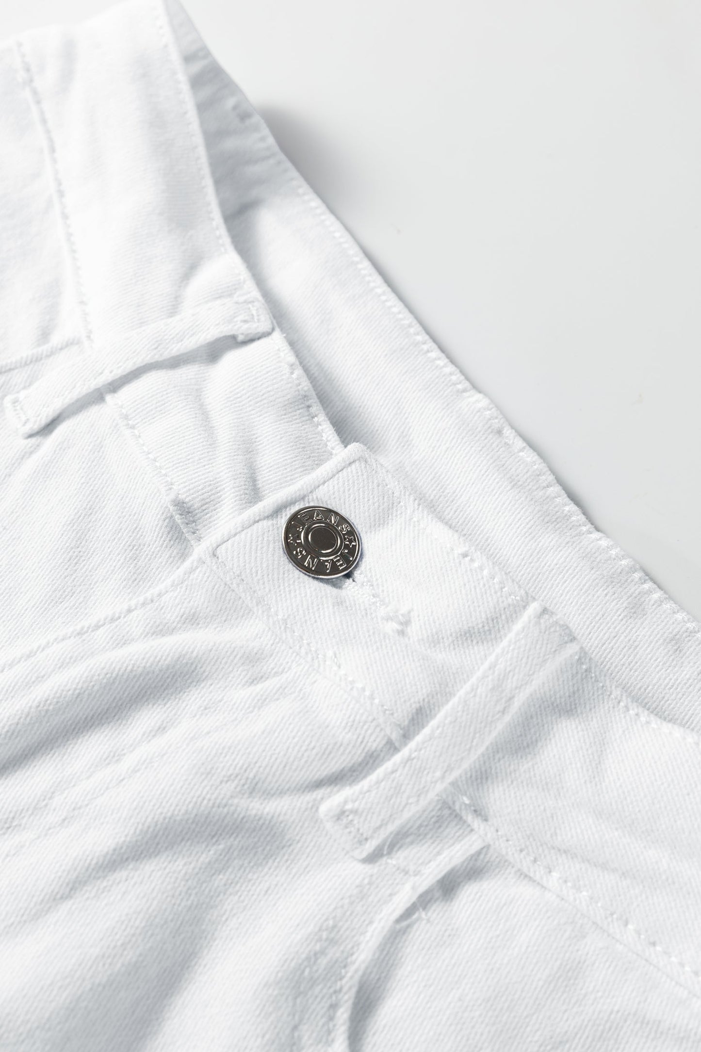 White Bow Knot Side Detail Straight Leg Loose Jeans